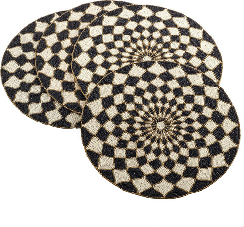 Beaded design placemat - placemat, (set