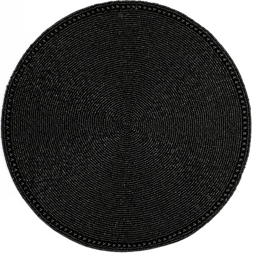 Beaded round placemats - beaded,