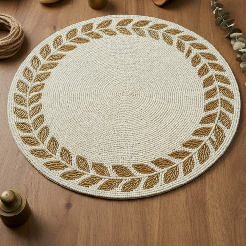 Set of2elegant beaded round - set,