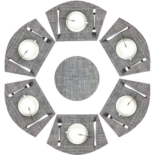 Wedge placemats round table - round,