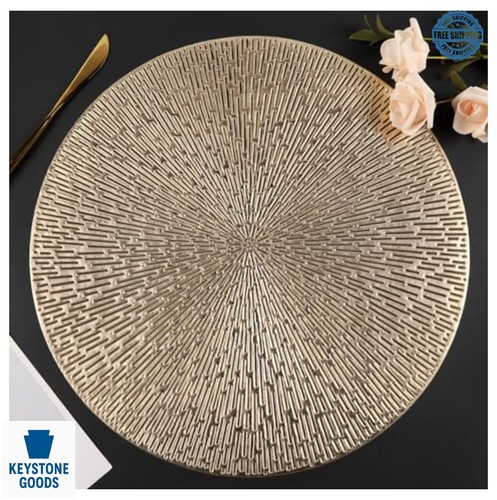 Placemats set round gold - placemats, of