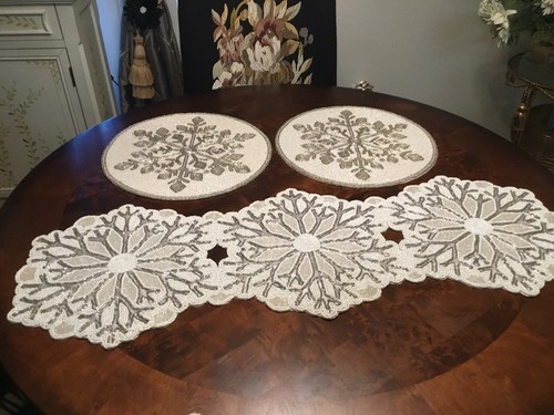 Winter snowflakes beaded - winter,
