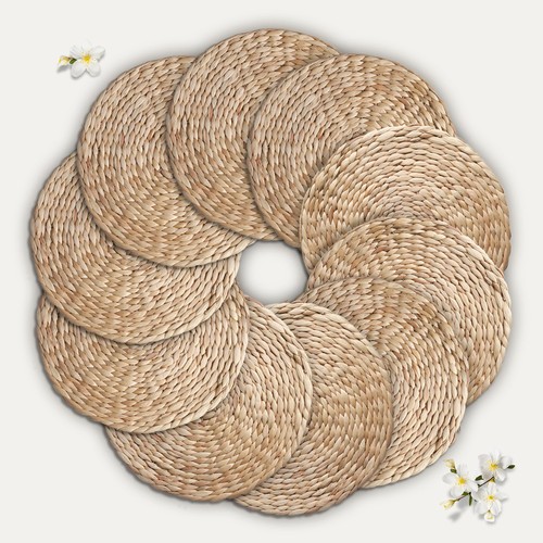 Inch round woven placemats - inch,