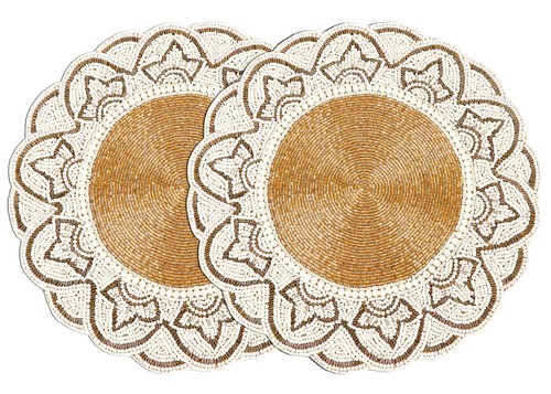 Pack glass beaded - 2, placemats