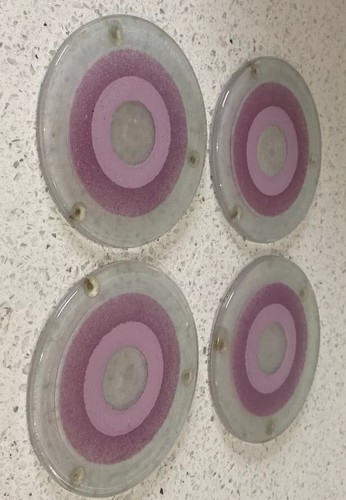 Table glass coasters pink - glass,