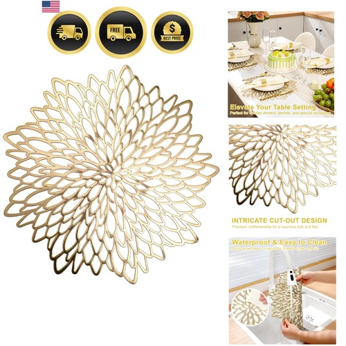 Gold round placemats - round, of