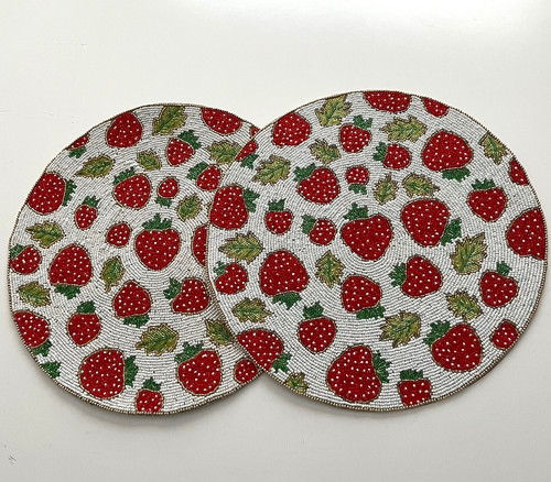 Strawberry fruit beaded - fruit,