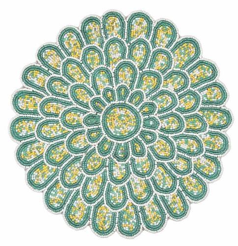 Round beaded placemat - 13",