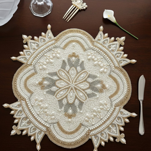 Set of2elegant beaded placemat - of2elegant,