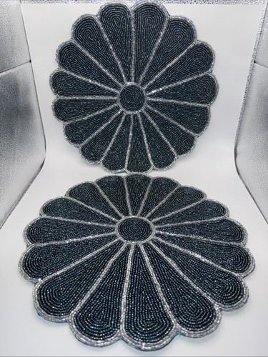 Beaded glass table accent - beaded,
