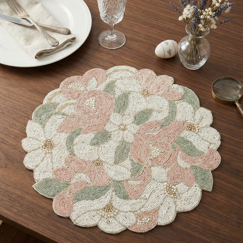 Set beaded floral round - set,