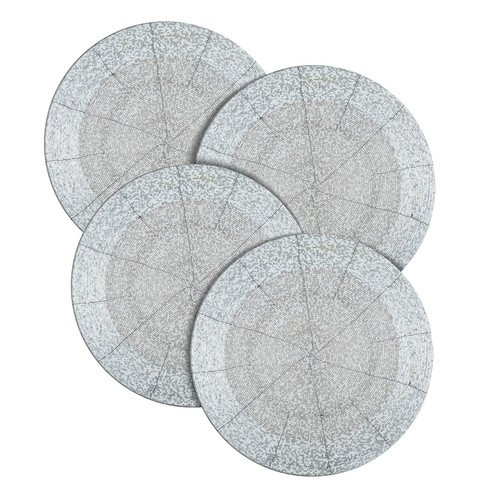 Pcs whitish silver beaded - 4,