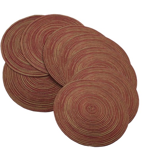 Red round placemats - placemats, for
