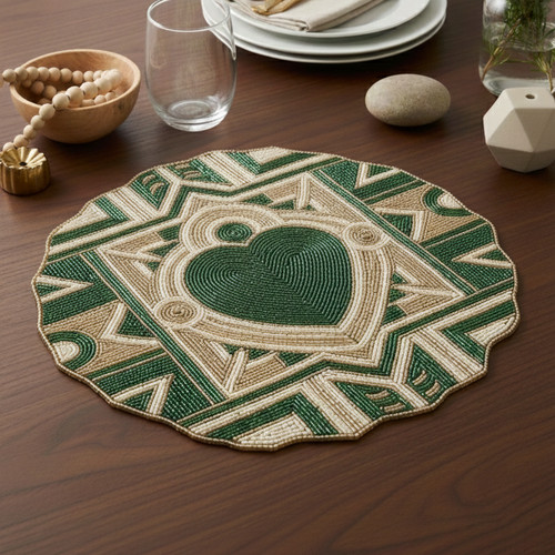 Set 2handcrafted beaded - of,