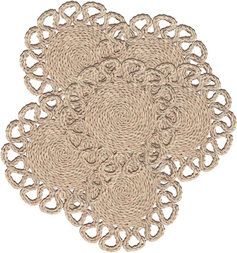 8in round seagrass - 13.8in,