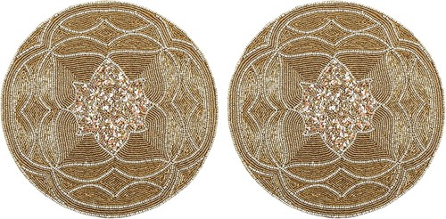 Handmade beaded placemat - handmade,
