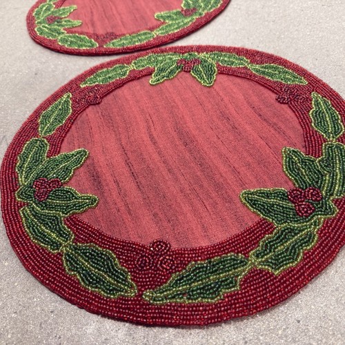 Vtg leaf beaded - vtg,