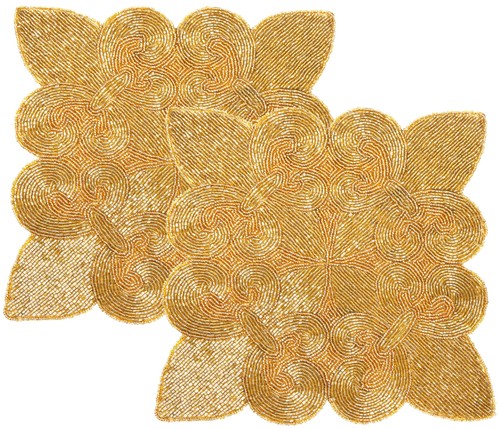 Farmhouse beaded placemats for - placemats,