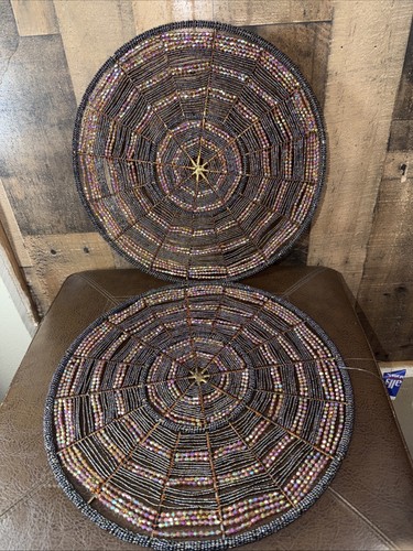 Set hand beaded - beaded, round